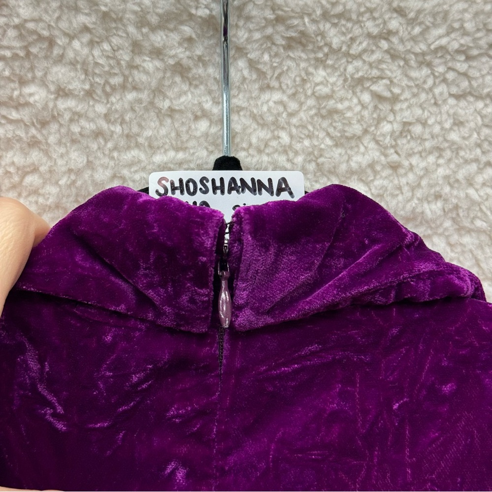 Size 6 - SHOSHANNA - Caroline Velvet Purple Dress Rent the Runway RTR $440 msrp - Picture 11 of 13